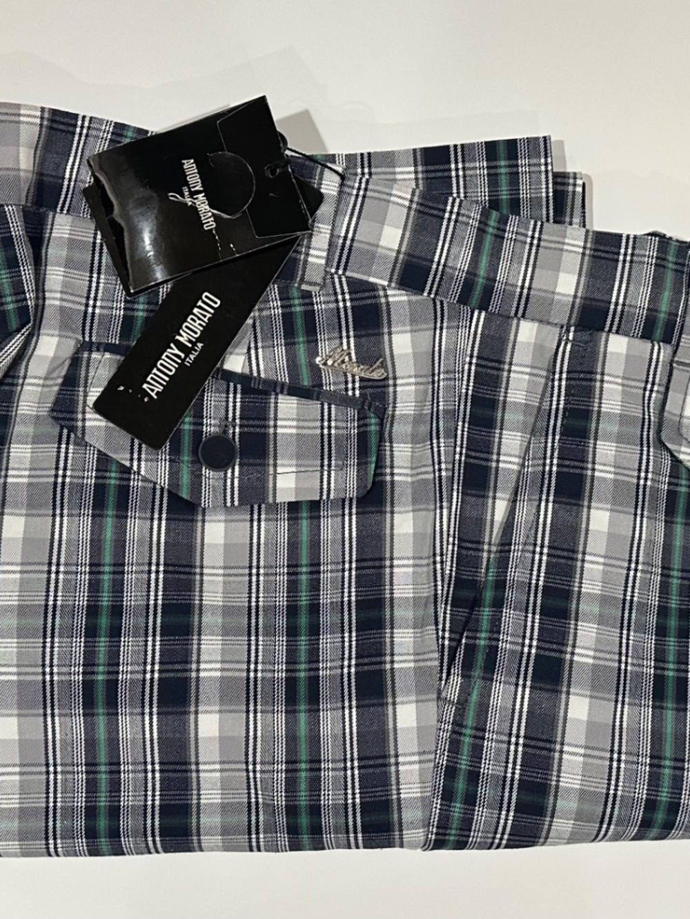 Vintage NOS NWT Antony Morato Unisex Plaid Pants Made in Italy